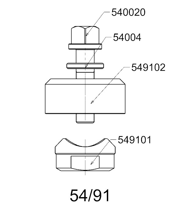 PERFORADOR REDONDO PARA CHAPA  FORZA  SERIE 54